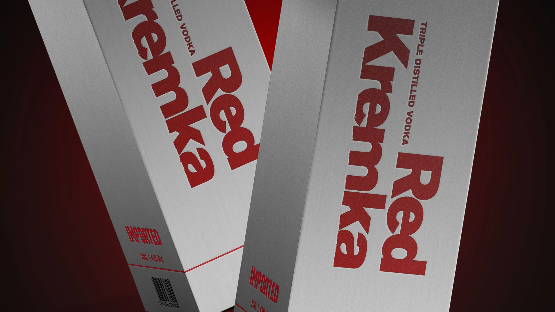 sliver mira red letterpress deboss beverage packaging design, Vodka bottle packaging, nonfacture design