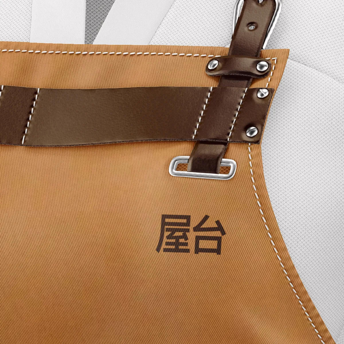 F&B brown apron, Japanese apron restaurant design nonfacture