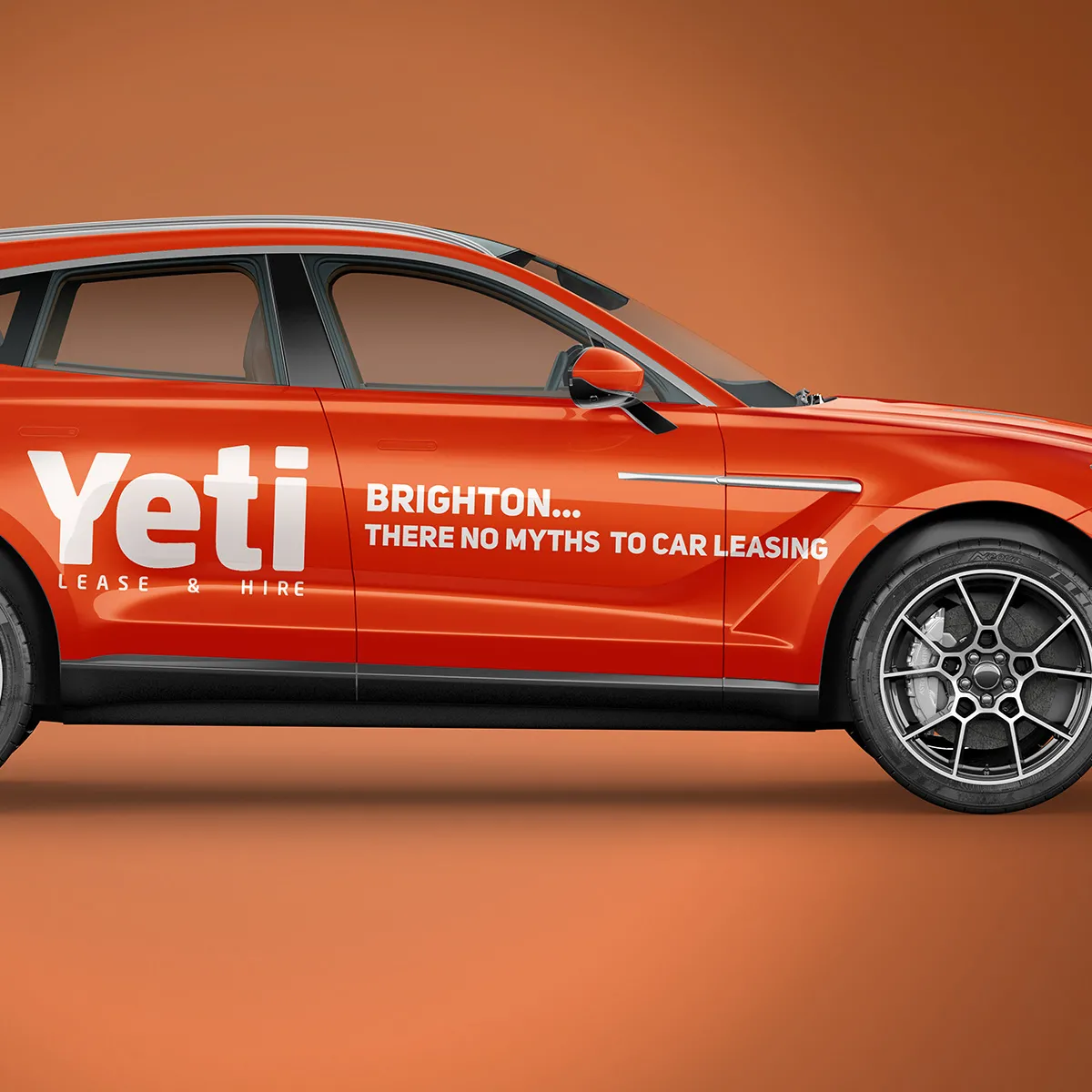 Car livery branding, care hire graphics, Brighton car leasing, nonfacture design
