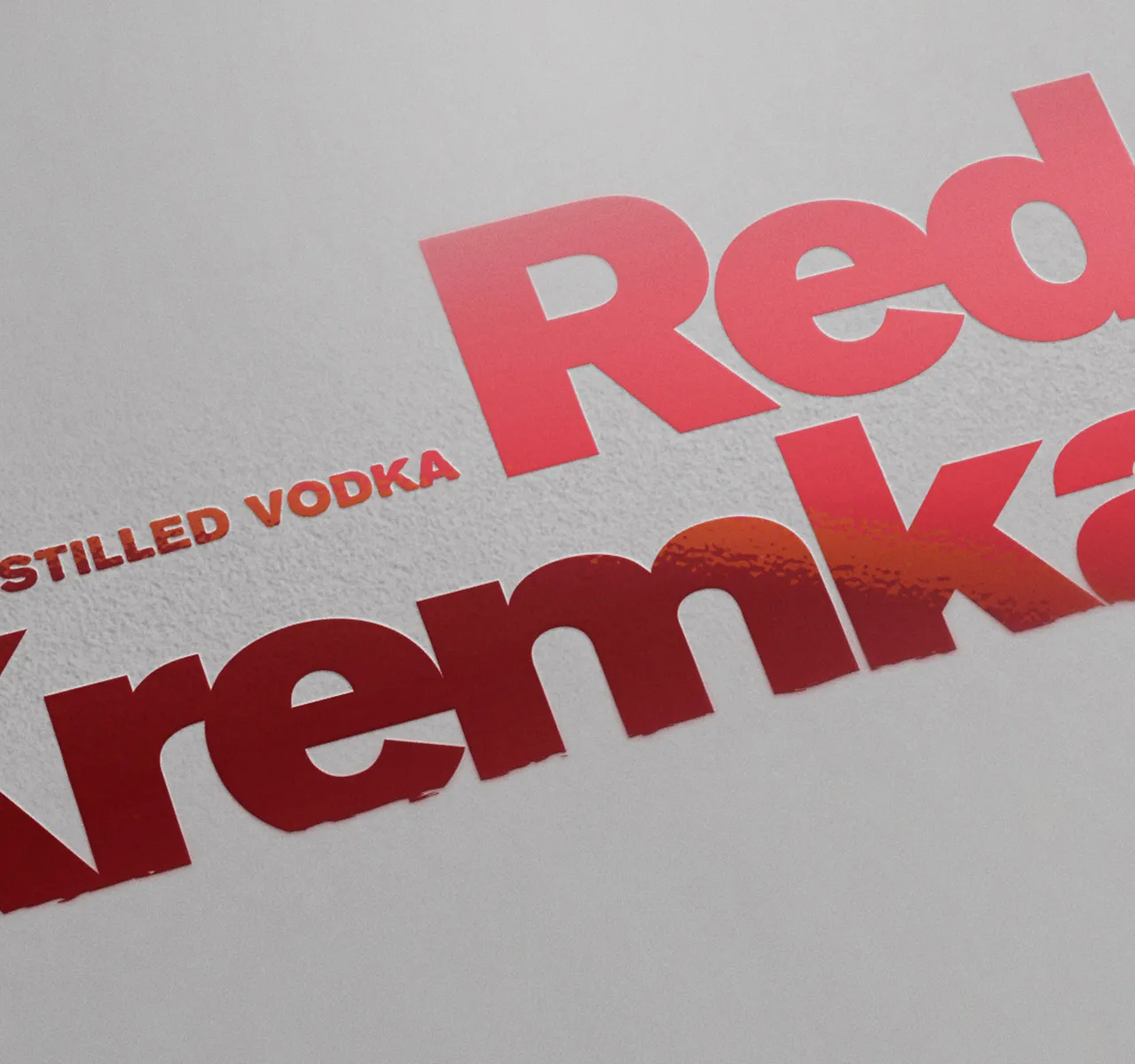 vodka red letterpress branding packaging nonfacture design
