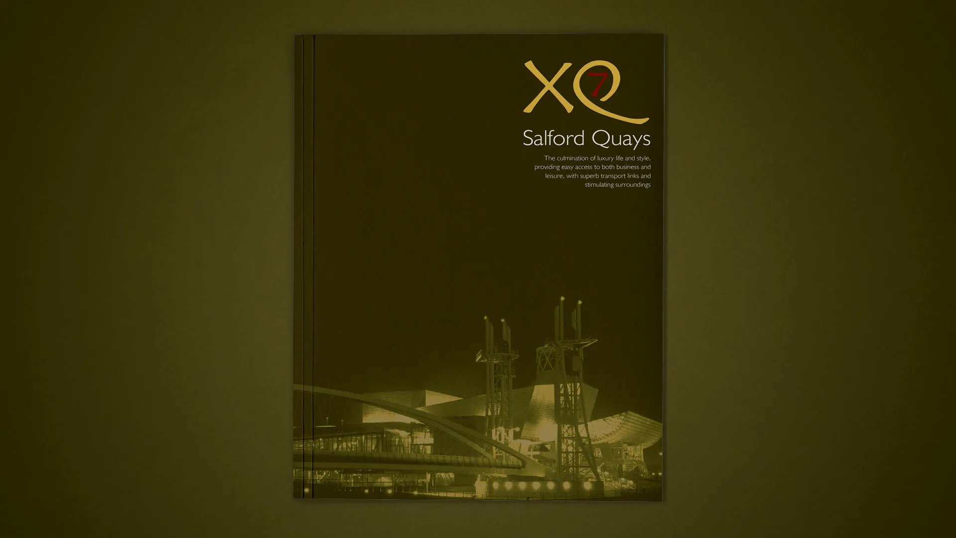 XQ7 Salford Quays Property brochure, branding nonfacture Birmingham Design Studio