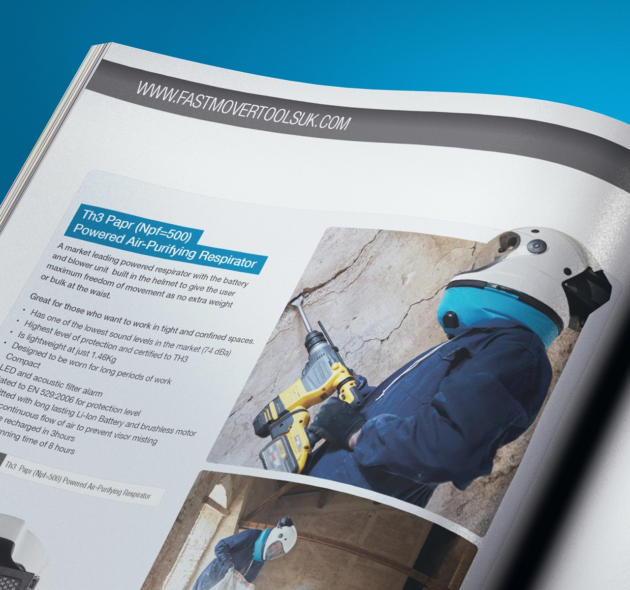 fastmovers_catalogue spread design spray guns, nonfacture design agancy West Midlands