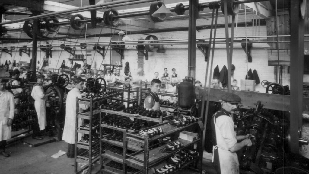 Clarks Factory, black and white